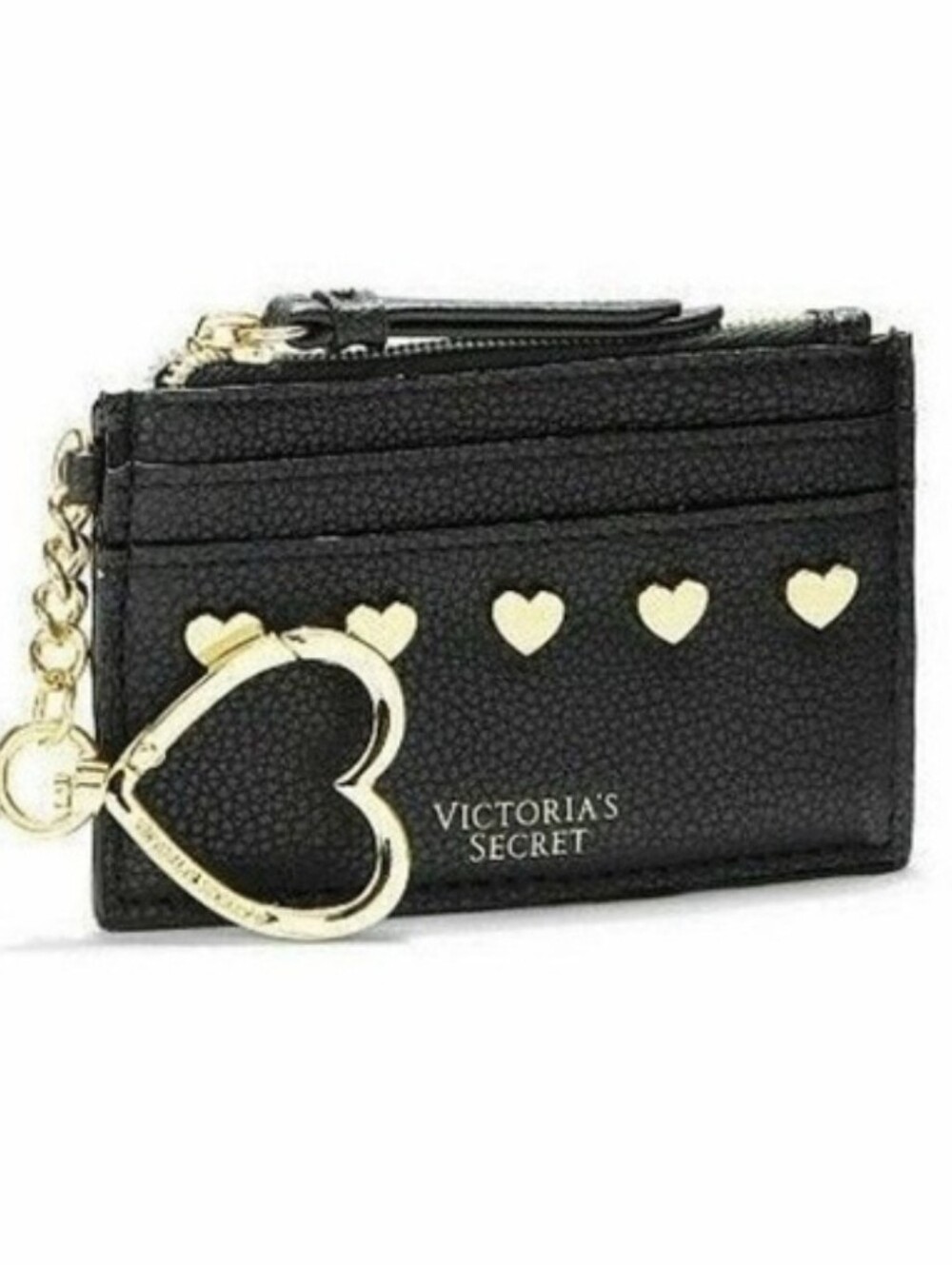 Victoria's Secret Coin/Card Case with Gold Heart Charm